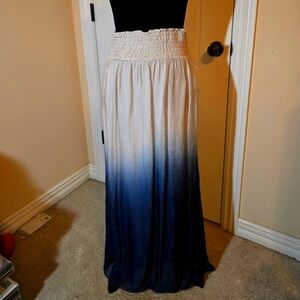 Ombre coloring maxi skirt